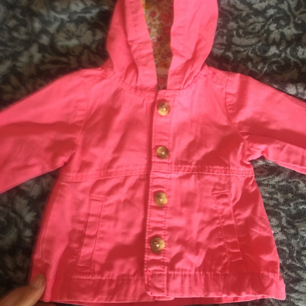 Carter’s baby girl pink pea coat 6M